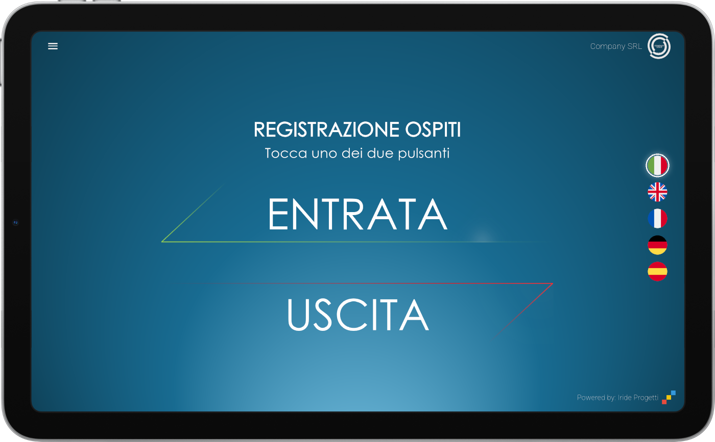 IRIGuest App registrazione visitatori